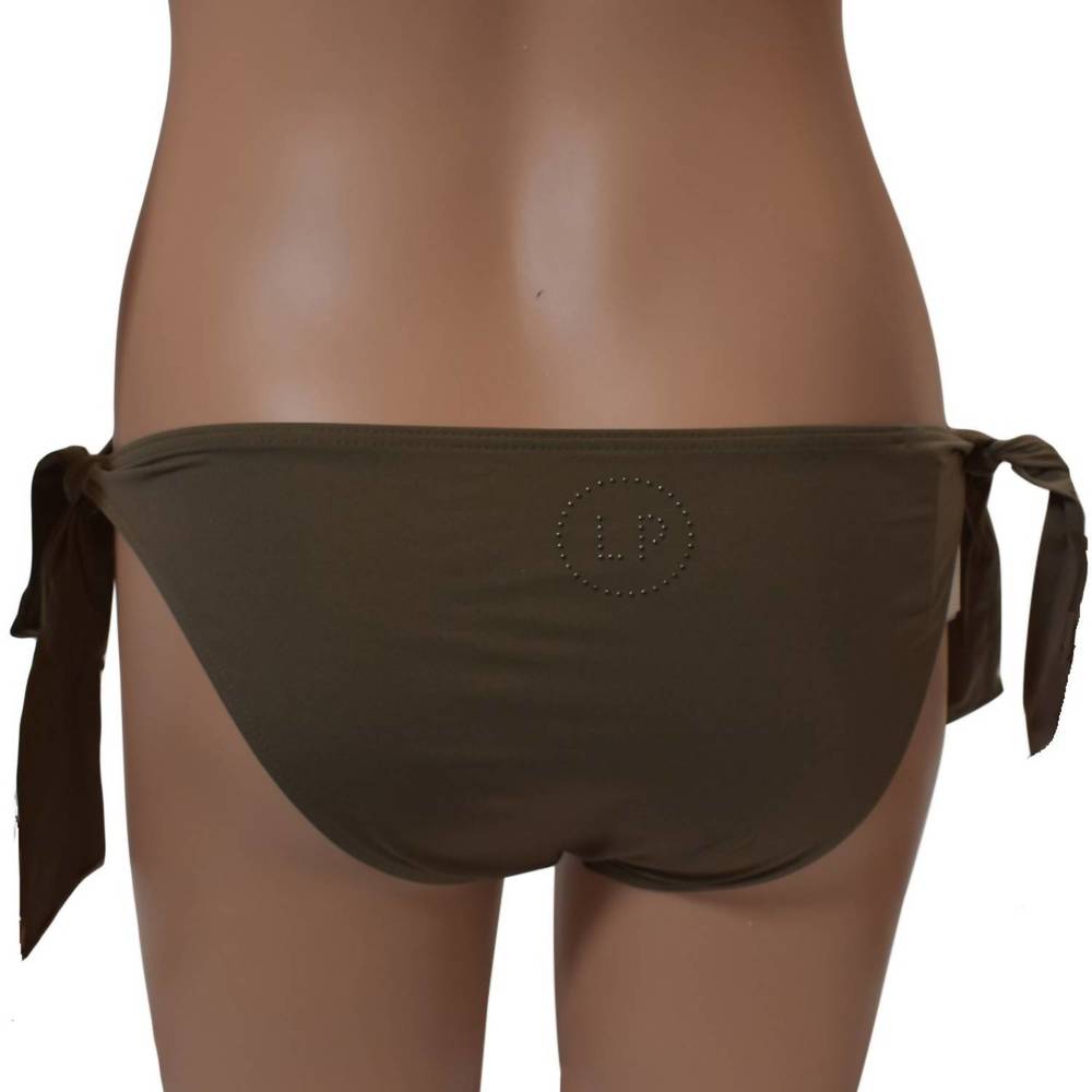 NEW LA PERLA women's tie side bikini bottom in taupe - Picture 2 of 2